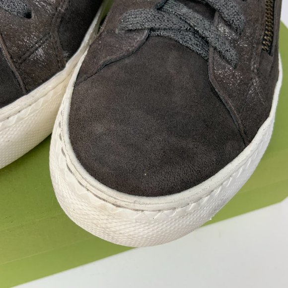 Paul Green Toby Zip And Lace Up Leather/Suede Sneakers Green Size 9 - Picture 3 of 16